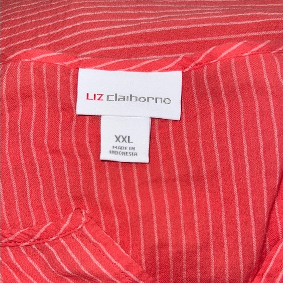 Liz Claiborne Pink Relaxed Buttoned Blouse - Picture 4 of 5